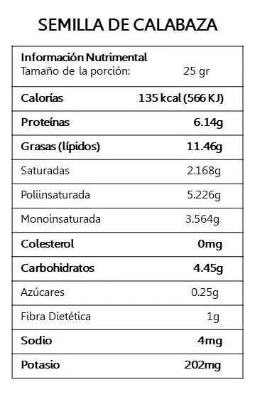 Primera imagen para búsqueda de semillas de calabaza