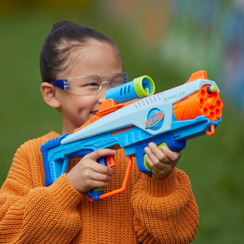 Nerf Elite Junior - Set De Inicio - Lanzador Easy Play Azul