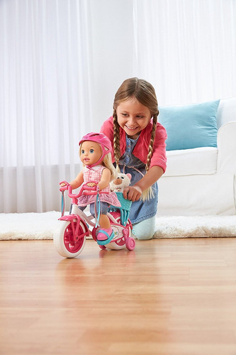 muñeca paseo en bici mattel little mommy