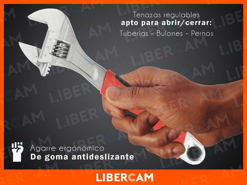 Llave Ajustable Francesa 12 Pulgadas 300mm Mango Goma