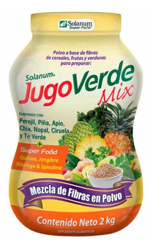 Jugo Verde Mix Quinoa Jengibre Piña Apiospirulina Nopal 2kg