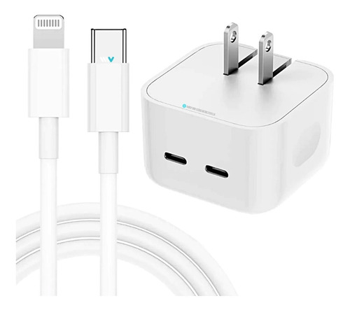 Kit Cargador iPhone Apple 35w Cable   Certificado 2 Puertos