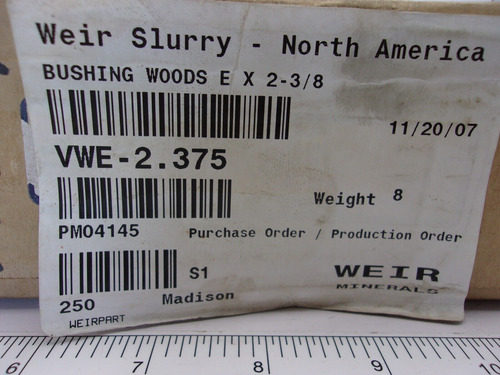 Tb Woods E238 Ex2 3/8 Sg Bushing, 1171a Bbz