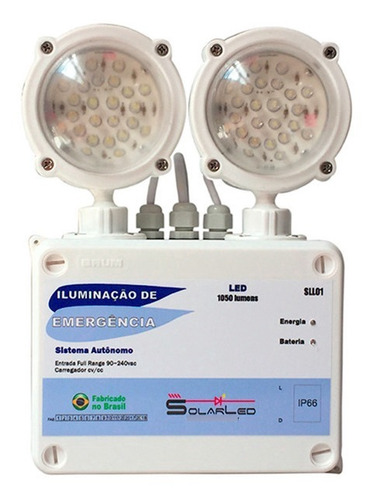 Sistema Autônomo De Iluminação 48 Leds 1200 Lumens