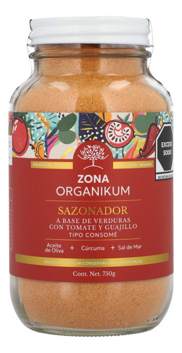 Sazonador Organikum Vegetales Jitomate Y Guajillo 750g