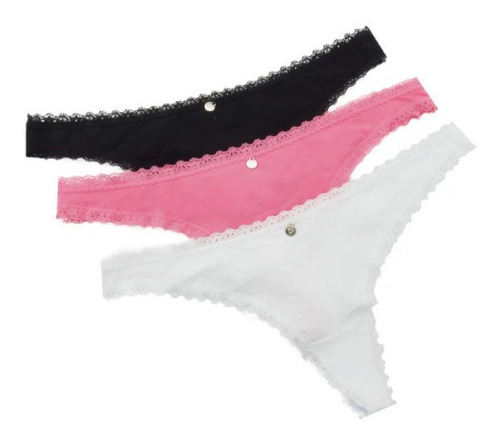 Imagen 2 de 7 de Panty Hilos Tanga Mujer Cachetero Lili Pink Talla L X3