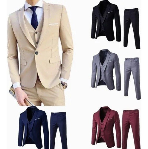 Blazer Boda Fiesta Slim-fit Tres Piezas Para Ho [u] 1