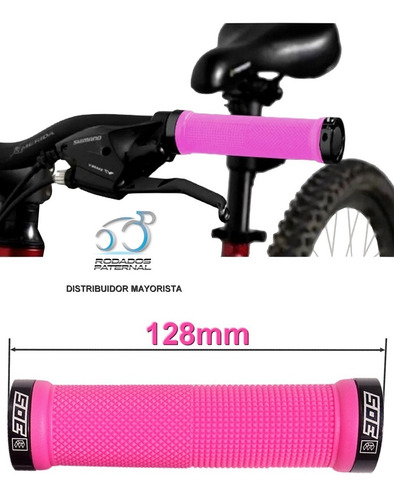 Imagen 2 de 5 de Puño De Bicicleta Rosa Kraton 305 Elements Grip Doble Traba