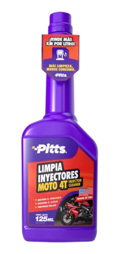 Aditivo Limpia Inyectores Para Motos Pitts 125ml