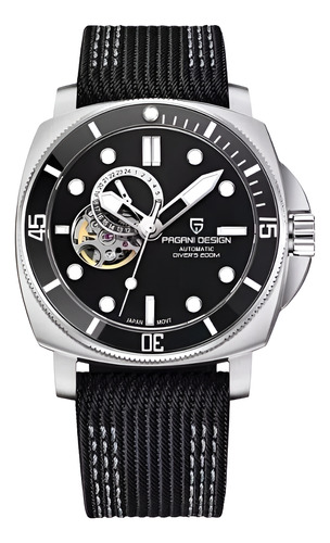 Reloj Pagani Design Pd-1736 Automatico Tourbillon Deportivo Negro Negro Negro
