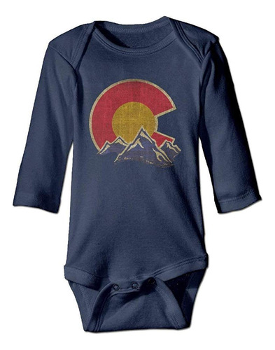 Retro Colorado Mountain Boutique Baby Bodysuit Mono.