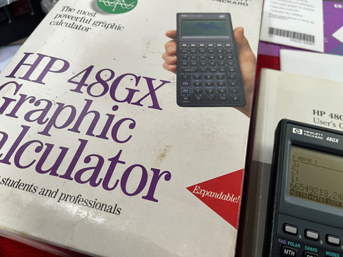 Calculadora Gráfica Hp 48gx Impecável Na Caixa Cinza (Usado)