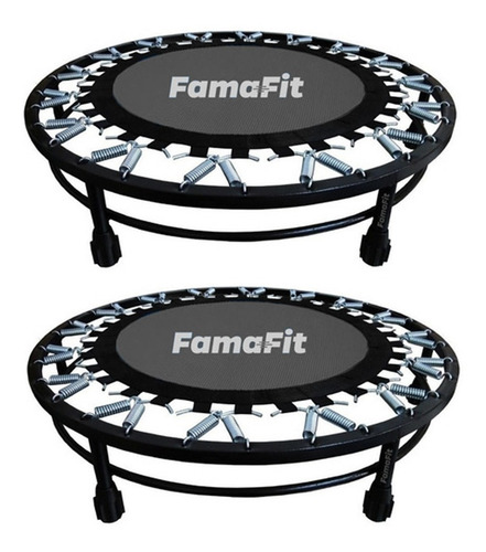 2 Mini Cama Elástica Jump Profissional 32 Molas Famafit
