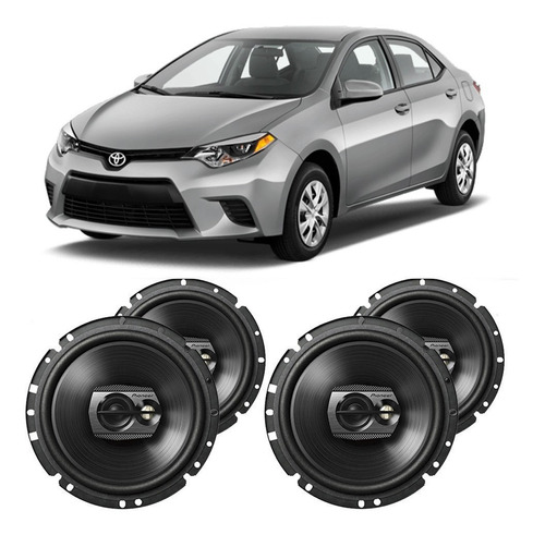 Falante Toyota Corolla 2015 A 2017 200w Automotivo Kit