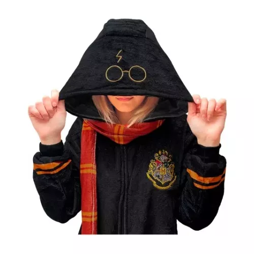 Pijama Macacão Kigurumi Traje Hogwarts Harry Potter Original