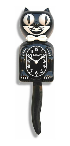Reloj De Pared Kit Kat Clock Black - A Pedido_exkarg Negro