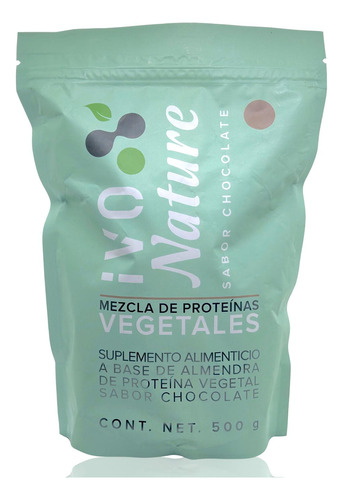 Proteína Vegetal Chocolate 500 G Ivo Nature Mezcla De Proteí