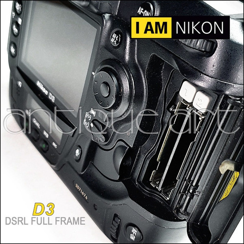 A64 Nikon Camera D3 Fx Full Frame Battery Charger Card Cf (Usado)