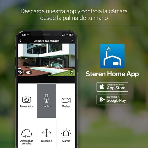 Cámara Seguridad Wifi Ethernet Full Hd Exterior Steren Cctv