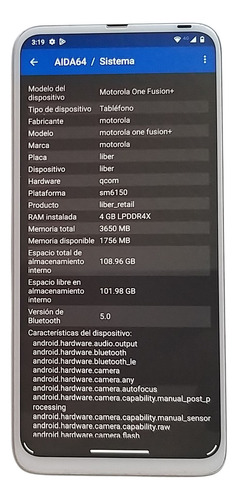 Motorola One Fusion +, 128gb + 4gb, Xt2067-2, Liberado ! (Usado)