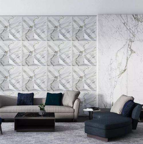 16pcs Panel Decorativo Pvc 3d Marmol Mod153 4m2 + Cinta Mármol Mármol