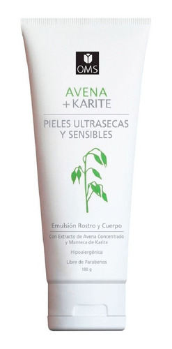 Emulsión Rostro Y Cuerpo Avena+karite Piel Seca 180g Oms