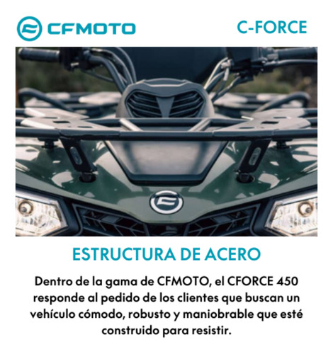 Atv Cuatriciclo Cfmoto Cforce 450l 0km Oficial Palermo Bikes