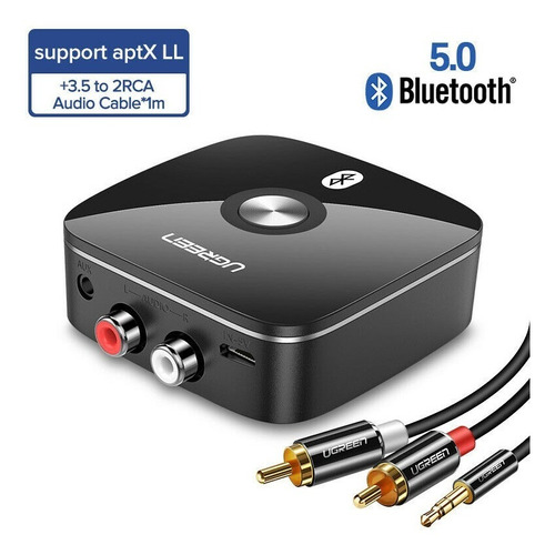 Imagen 1 de 9 de Receptor De Audio Bluetooth V5 Ugreen + Cable 2rca