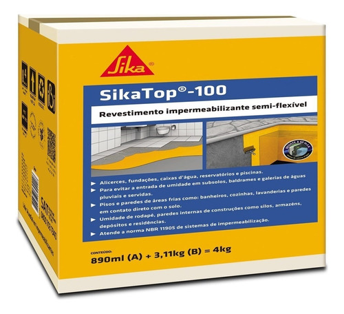 Sika Top 100 Cz 4kg - Sika - Pronta Entrega