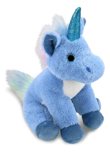 Dollibu Peluche De Unicornio Azul  Unicornio Suave Par Nvd4