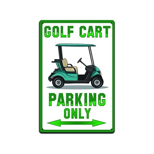 Letreros De Lata  Sólo Estacionamiento Carros De Golf ...