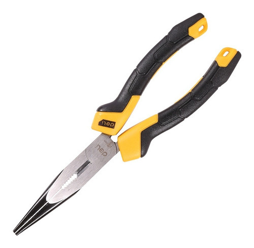 Deli Pinza Profesional Nariz Larga Recta 8'' Acero Edl-2108z