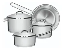 Comprar Bateria Cocina Ollas Sarten 4p Tramontina Solar 65510\u002F326 Acero Inoxidable 18\u002F10 Triple Fondo Samihome