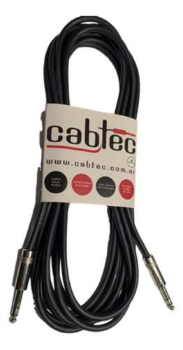 Cable Plug Plug Stereo Trs 6 Metros Cab-tec Fichas Neutrik 