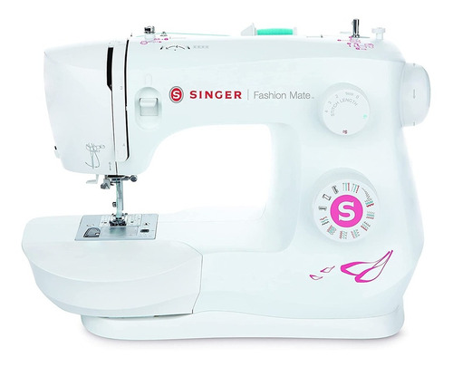 Máquina de costura reta Singer Fashion Mate 3333 portátil branca 127V