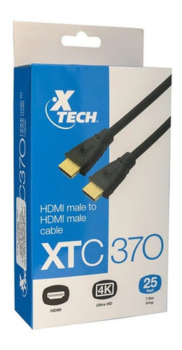 Cable De Video Hdmi Xtech Xtc-370 Full Hd 1080p 7.5 Metros