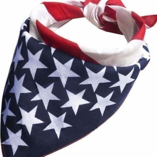 Bandana Lenço Bandeira Americana Usa - Algodão 55x55cm- Rock