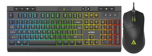Kit Teclado Y Mouse Acteck Creator Aurean Pro Mk477g Usb Led