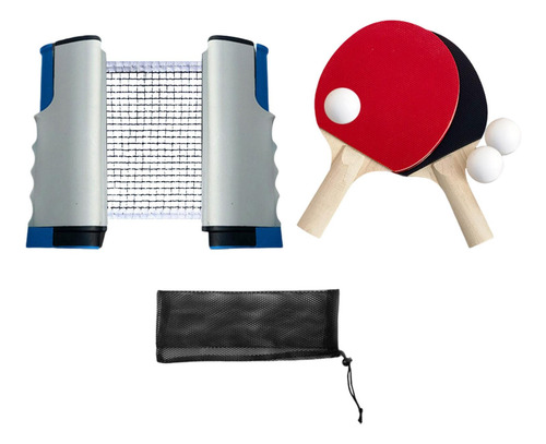 Juego De De Pong, Raquetas Y Pelotas, Pala De Pong, Red Gris
