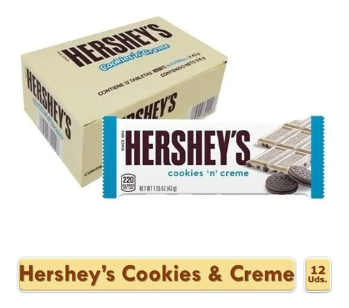 Chocolatina Hersheys 43gr X 12 Uds