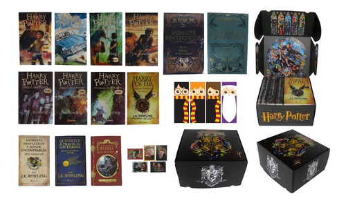 Imagen 1 de 7 de Colección Harry Potter 13 Libros Con Caja + Regalos Físicos