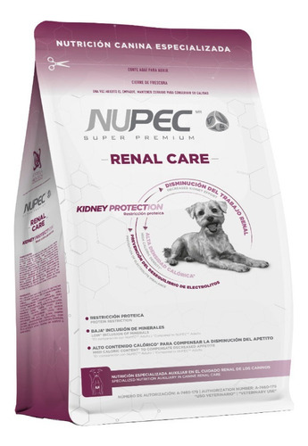 Alimento Nupec Renal Care Perro Todas Las Razas 8 Kg 