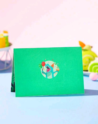 Tarjeta Cumpleaños Felicitaciones 3d Diseños Diferentes Dino