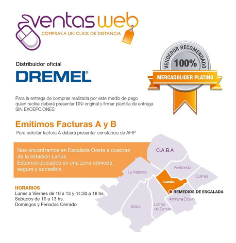 Imagen 9 de 9 de Kit 160 Piezas Accesorios Dremel Set 710 Rw2 En Estuche