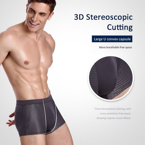 Conjunto De Ropa Interior Para Hombre De 4 Piezas Con Malla