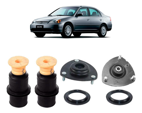 Imagem 2 de 2 de Kit Batente Coxim Amortecedor Dianteiro Civic 2002 2003 2004