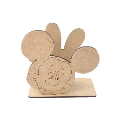 15 Servilleteros Mickey Mouse Mdf Natural 3mm