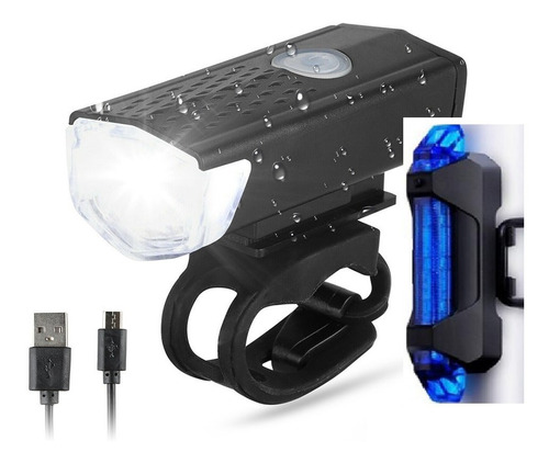 Kit Luces Led Bicicleta Delantera Y Trasera Recargables Usb