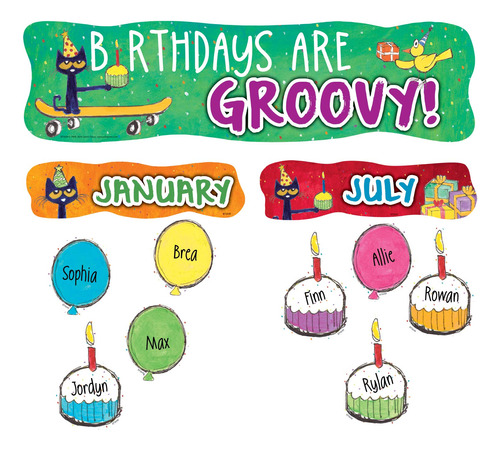 Pete The Cat Birthdays Are Groovy Mini Tablon Anuncio