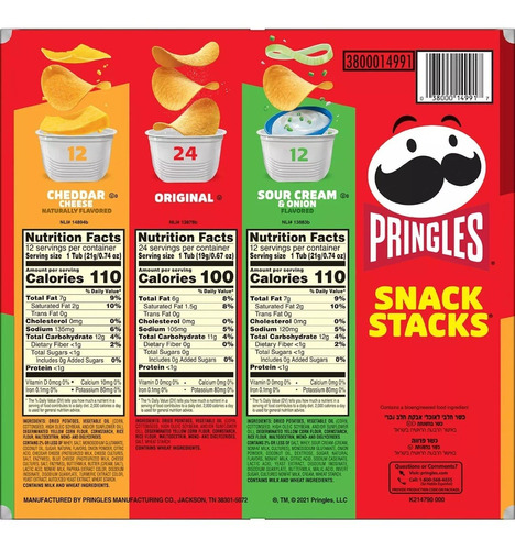 Papitas Pringles Snack Mix 48 C